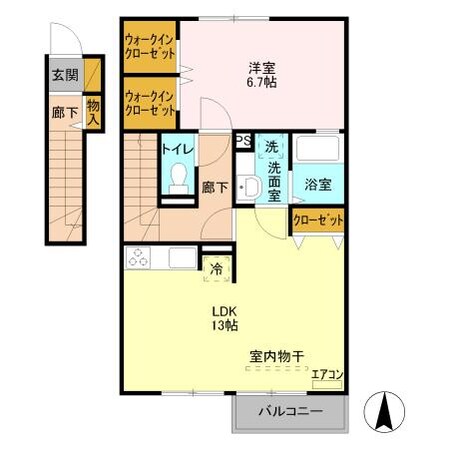 ボヌール・シュシュ（高崎市下小鳥町）の物件間取画像